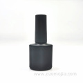 Black empty 10ml square frosted nail polish bottle